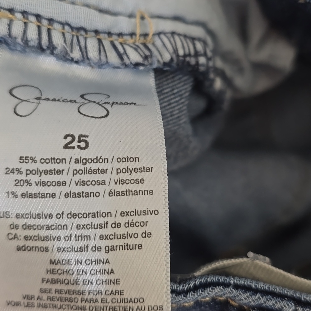Jessica Simpson Jeans Women's Size 0 Size 25 Blue Curvy High Rise Skinny - Picture 12 of 12